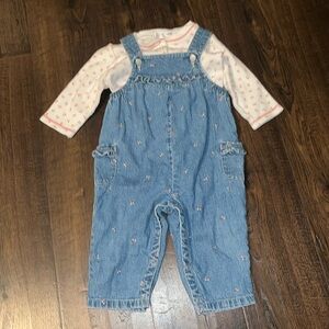 Janie & Jack Vintage Overall Set 6-12m